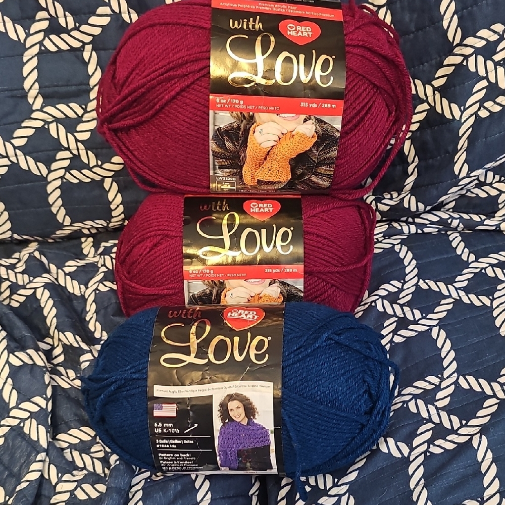 Red Heart With Love Yarn Bundle